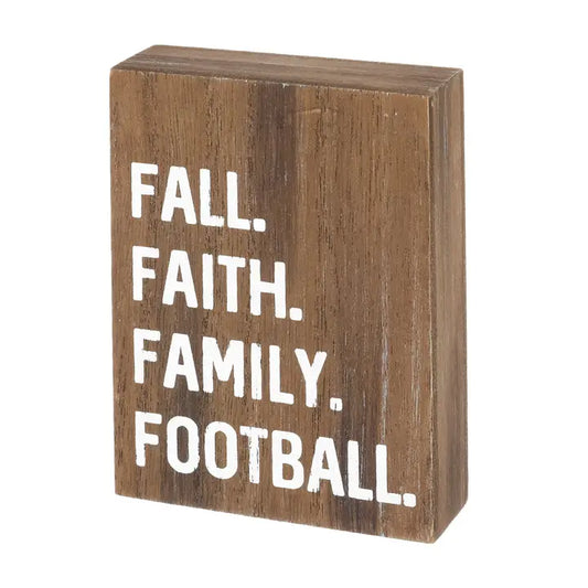 Fall Football Wooden Sign