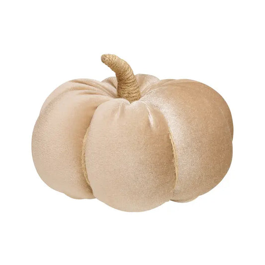 Medium Cream Velvet Pumpkin