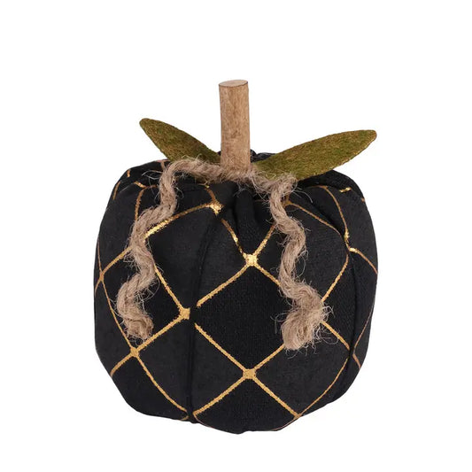 Small Black + Gold Pumpkin