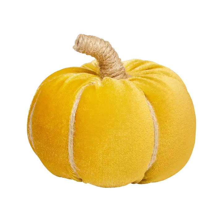 Small Gold Velvet Pumpkin