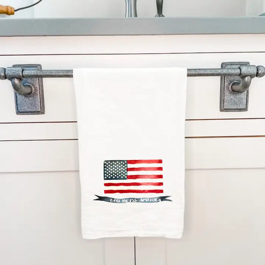 Cotton Tea Towel - God Bless America