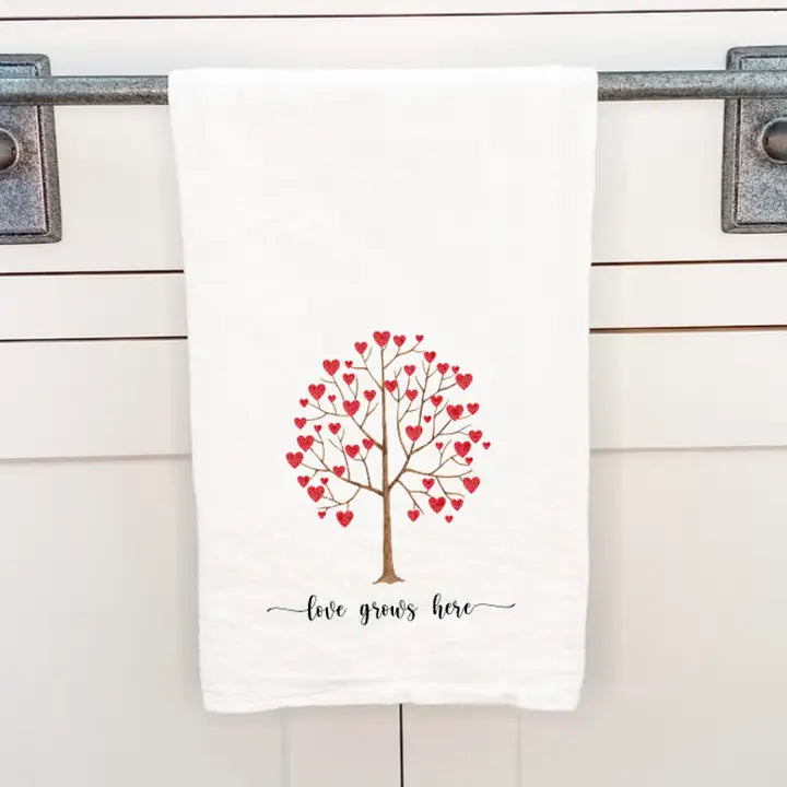 Cotton Tea Towel - Love Grows Here