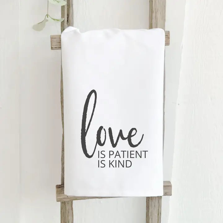 Cotton Tea Towel - Love Is Patient